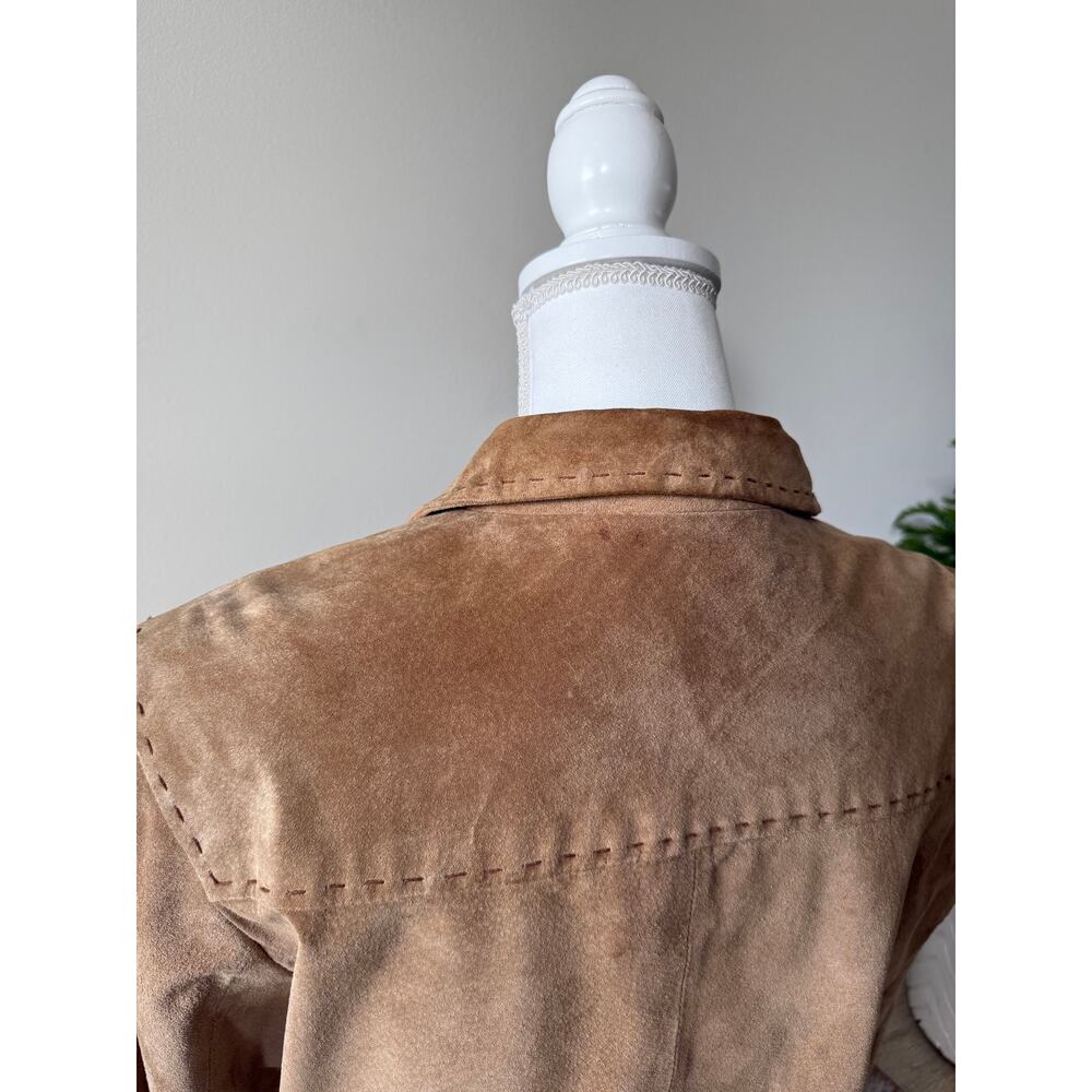 Brown Suede Button Up Jacket - image 4
